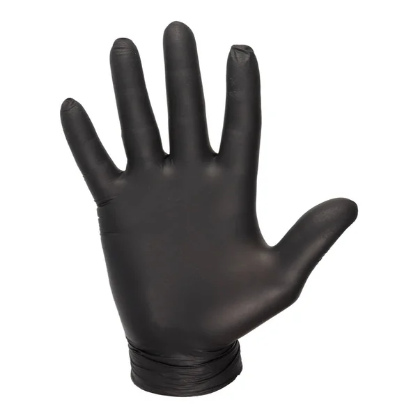 Verschiedene Handgesten Schwarzen Handschuhen — Stockfoto