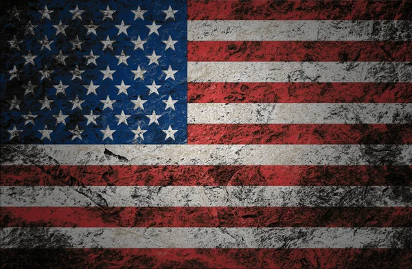 Grunge EUA bandeira no fundo de pedra Fotografia De Stock