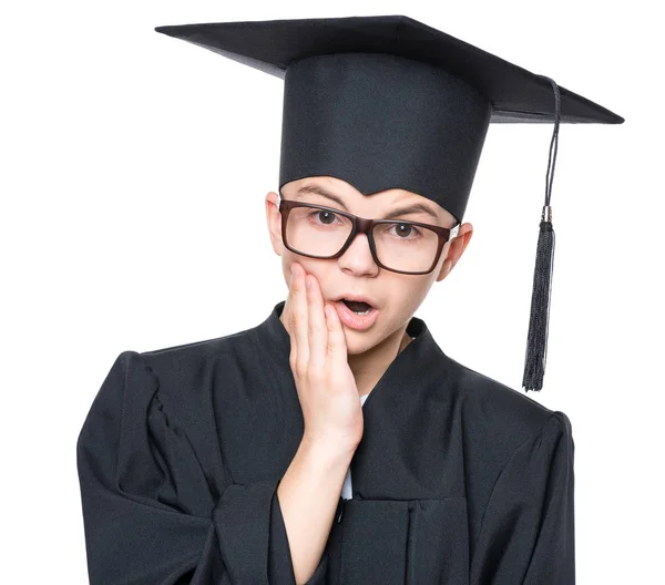 Afgestudeerde tiener jongen student — Stockfoto