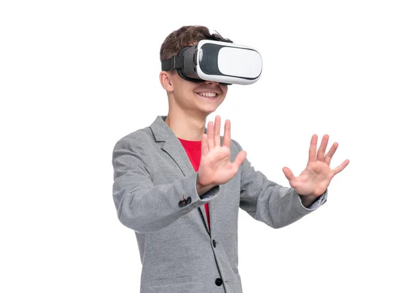 Teen junge mit vr — Stockfoto