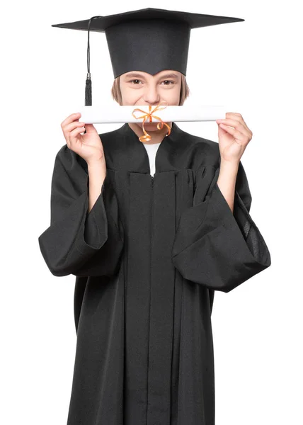 Graduate tonåring flicka student — Stockfoto