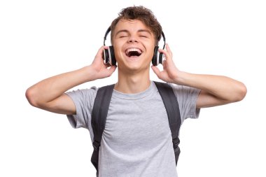 Çanta ile Öğrenci genç çocuk