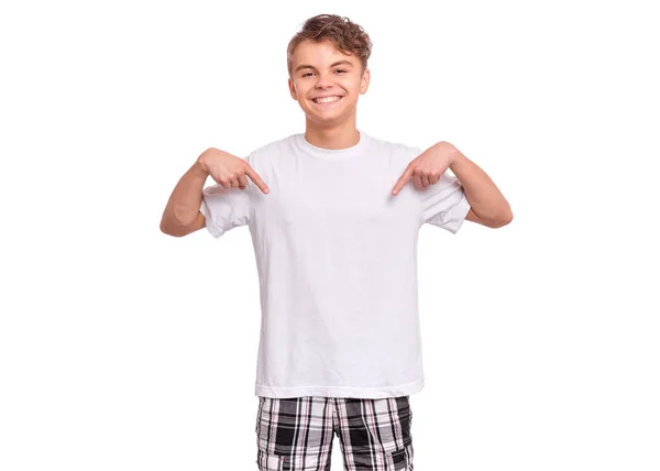 Teen boy emotions and signs — Stock Photo, Image