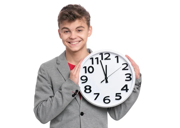 Adolescente chico con reloj —  Fotos de Stock