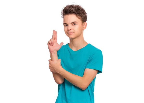 Genç çocuk duyguları ve işaretleri — Stok fotoğraf