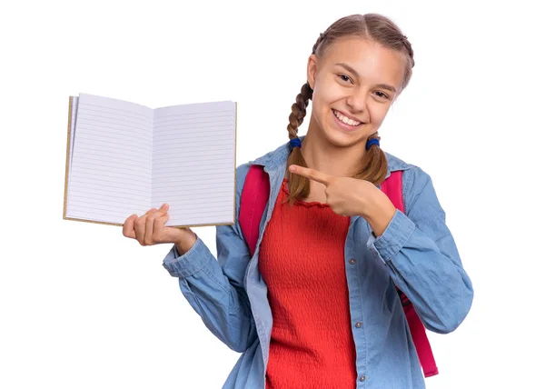 Student teen girl with book — Stock Photo, Image