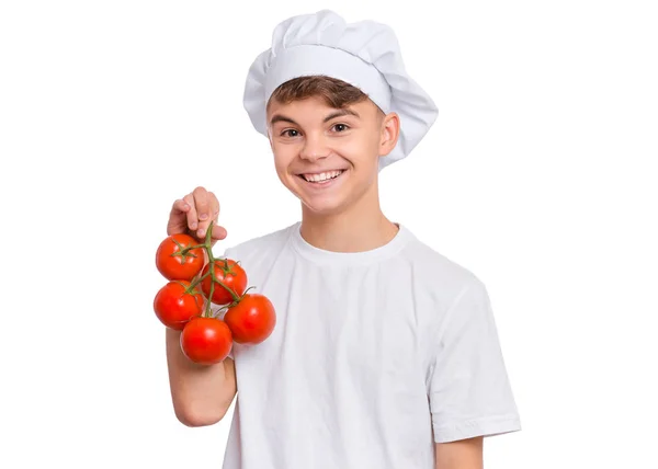 Teen boy in chef hat — Stock Photo, Image