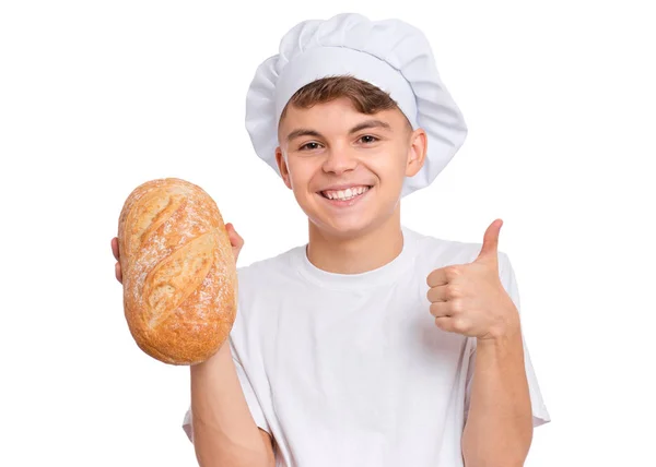 Teen boy in chef hat — Stock Photo, Image