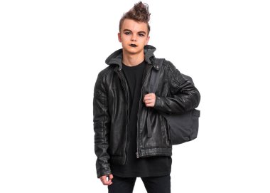 Punk goth genç çocuk
