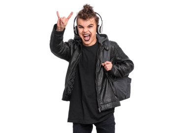 Punk goth genç çocuk