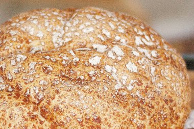 Taze pişmiş ekmek kapatın. Doku. Pişirme kavramı