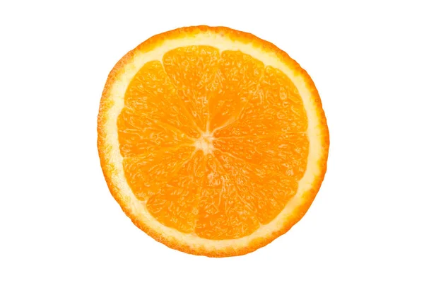 Orange Slice Isolated White Background Fresh Citrus Tropical Fruit — Stock Photo, Image