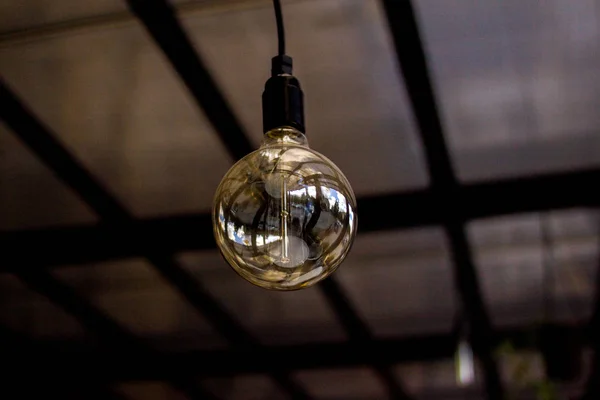 Concetto Decorazione Arredo Illuminazione Vintage Lampada Ristorante — Foto Stock