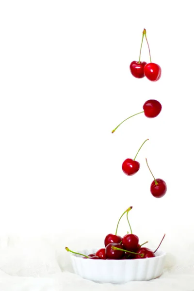 Comida Doce Sobremesa Conceito Comida Cerejas Frescas Jarra Engarrafamento Cereja — Fotografia de Stock