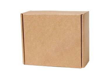 Teslimat, taşıma, paket ve hediyeler kavramı - beyaz izole karton kutu