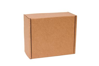 Teslimat, taşıma, paket ve hediyeler kavramı - beyaz izole karton kutu. yukarı alay