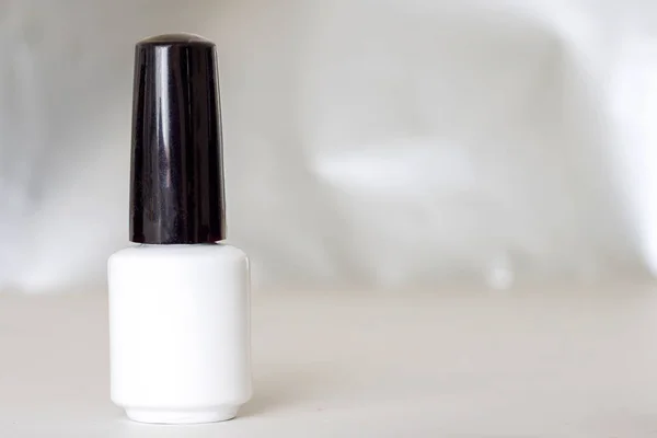 Skönhet Mode Och Nail Art Concept Manikyr Flaska Vit Gel — Stockfoto