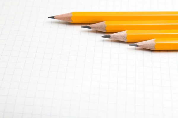 Vissza Iskolába Oktatási Koncepció Közelről Narancs Ceruza Notebook Háttérben Oktatási — Stock Fotó