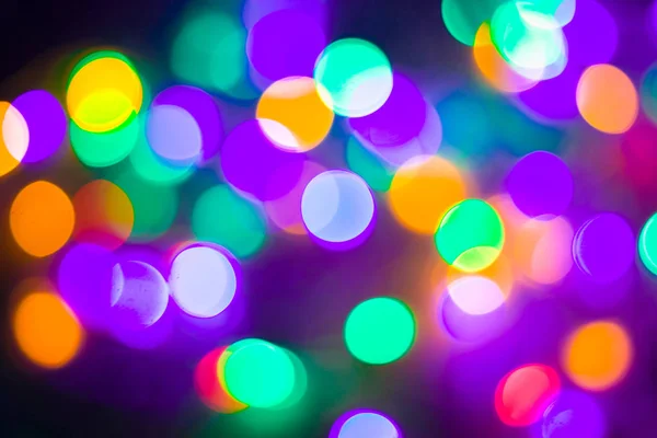 Noël Nouvelle Année Concept Abstrait Déconcentré Multicolore Bokeh Lumières Fond — Photo