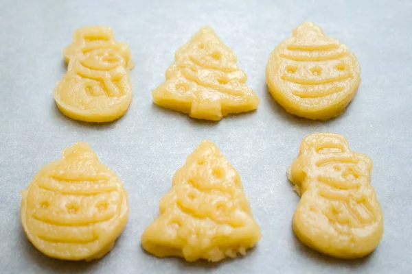 Pâte Crue Pour Biscuits Noël Pour Enfants Fabrication Pain Épice — Photo