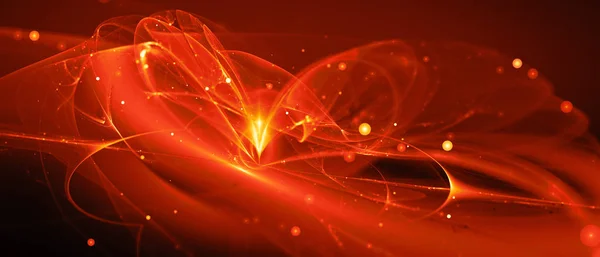 Fiery Glowing New Technology Deep Space Computer Generated Abstract Background — Stock Photo, Image