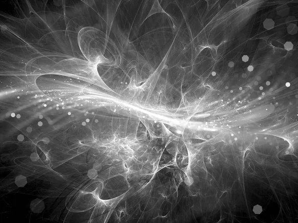 Champ Plasma Haute Énergie Lumineux Dans Effet Spatial Fond Abstrait — Photo