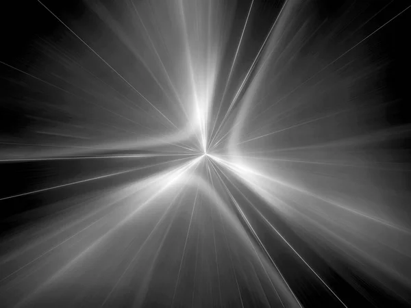 Zářící Mezihvězdného Skoku Vesmíru Počítač Generované Abstraktní Intenzity Černé Bílé — Stock fotografie