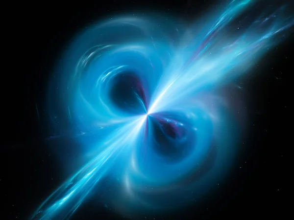Электромагнитное Поле Синего Перчаточного Яблока Космосе Компьютерный Фон Рендеринг — стоковое фото