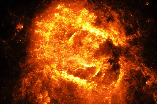 Пылающее пламя высокой энергии в космосе — стоковое фото