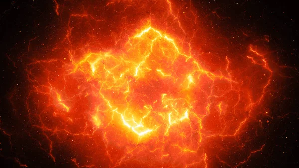 Огненная светящаяся молния высокой энергии — стоковое фото