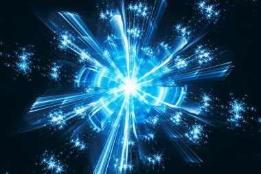 Mavi parlak kuantum fraktal