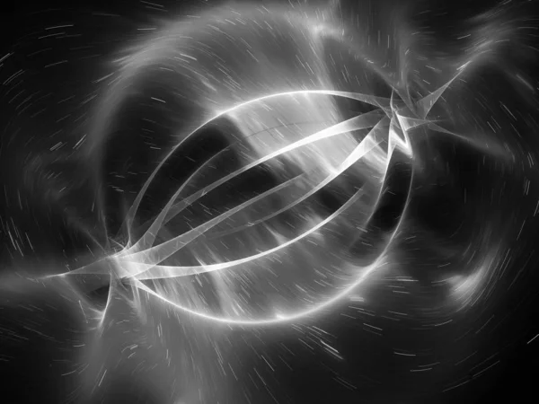 Energy strings in space black and white effect