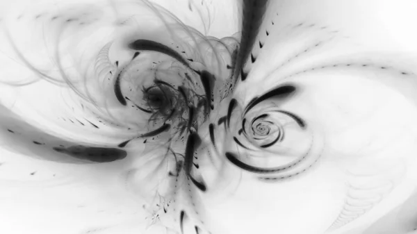 Double swirling dark matter in space black and white abstract te