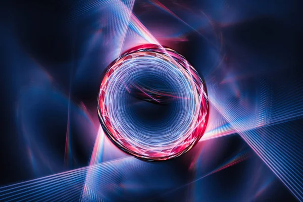 Mehrdimensionales Futuristisches Stargate Computergenerierter Abstrakter Hintergrund Rendering — Stockfoto