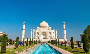 Tac Mahal, Hindistan'ın en ünlü anıt. Agra - Uttar Pradesh