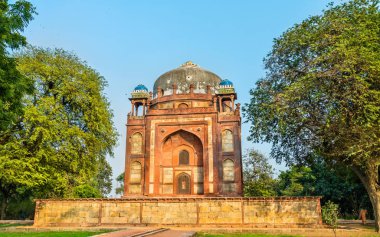 Delhi, Hindistan Hümayun mezar kompleksi kabrinde Kuaför