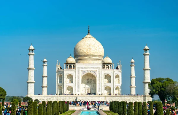 Taj Mahal, najsłynniejszy pomnik w Indiach. Agra - Uttar Pradesh — Zdjęcie stockowe