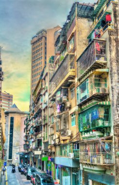 Macau, eski bir Portekiz sömürgesi, şimdi Çin'deki özerk bir bölge manzarası