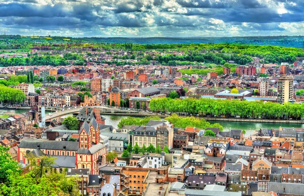 Paisaje urbano de Lieja desde la ciudadela. Países Bajos — Foto de Stock