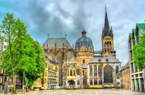 Katedrála v Cáchách, světového dědictví UNESCO v Německu — Stock fotografie