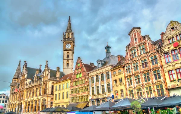 Case tradizionali nel centro storico di Gand, Belgio — Foto Stock