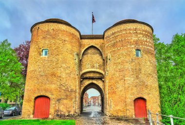 Gentpoort, Ghents Gate in Bruges, Belgium