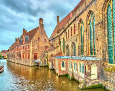 Bruges, Belçika'daki geleneksel evleri