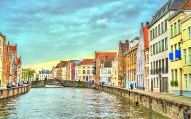 Bruges, Belçika'daki geleneksel evleri