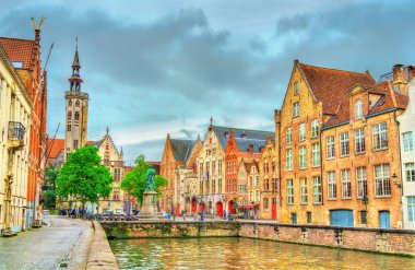 Bruges, Belçika'daki geleneksel evleri