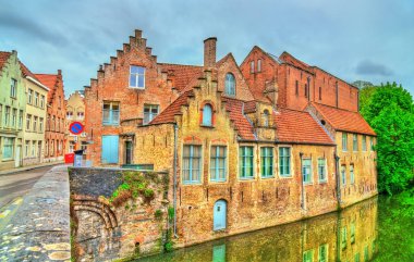 Bruges, Belçika'daki geleneksel evleri