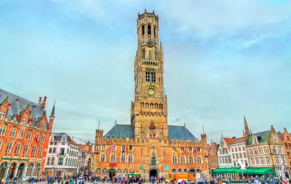 Bruges, Belçika bir ortaçağ çan kulesine çan kulesi
