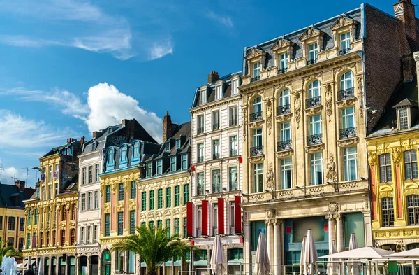 Traditional buildings in the old town on Lille, France — Stock Photo, Image