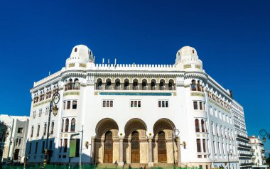 Algiers, Cezayir neo-Mağribi bir bina Grand Poste ofisi