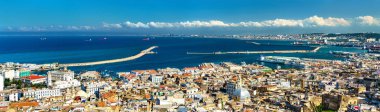 Panorama of the city centre of Algiers in Algeria clipart